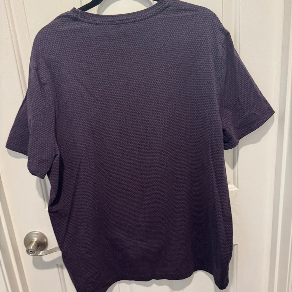 Mens EXPRESS Navy Red Patterned Shirt Size XL - Picture 8 of 8